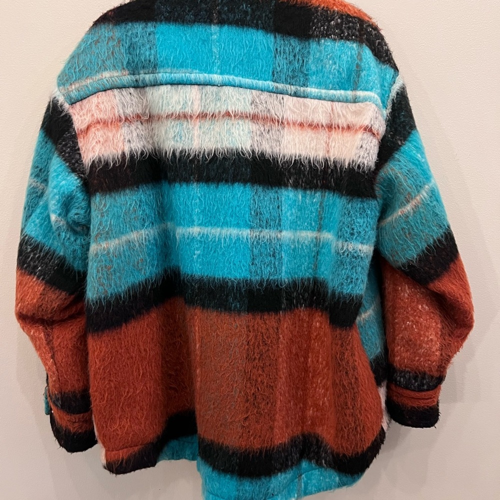 BDG Colorful Striped Fuzzy Jacket - Picture 6 of 7